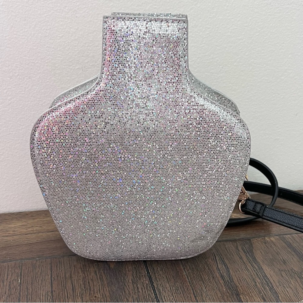 Anne Klein Silver Tequila Crossbody Bag Purse - Picture 5 of 7